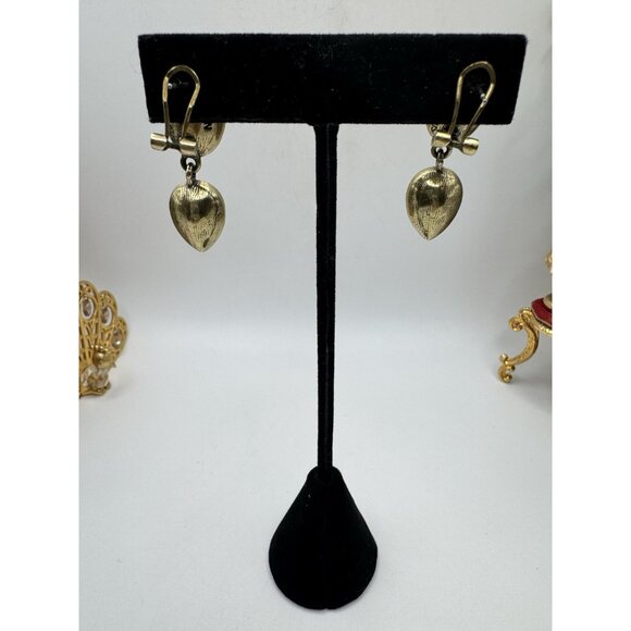 Heidi Daus Signature Style Crystal Drop Earrings Pierced With Omega Back - Picture 3 of 8
